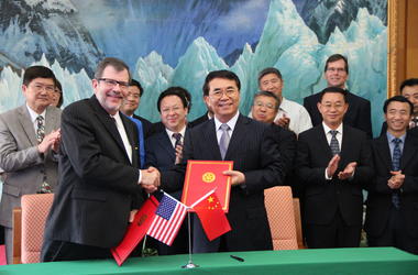 2013年Eric Kaler校长与中国科学院领导洽谈合作